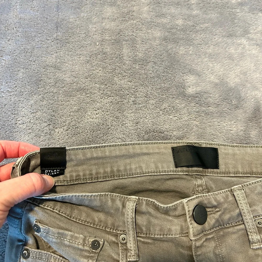 Vince Dylan active stripe high light women’s grey/silver skinny jean size 27 - Picture 2 of 6